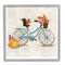 Stupell Industries Squirrel on Blue Bicycle Autumn Foliage Basket in Gray Frame Wall Art